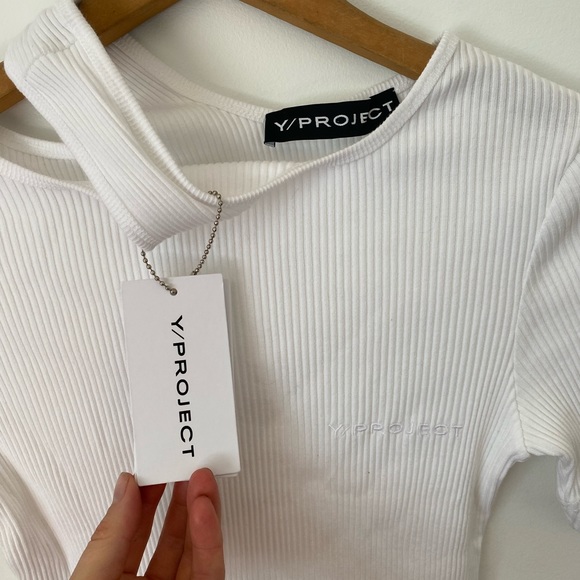NWT Y/PROJECT Cut-Out Ribbed T-Shirt - Picture 3 of 9